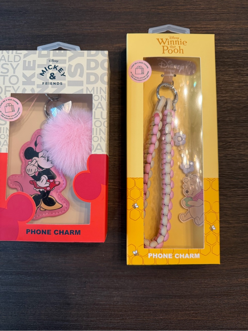 Disney Minnie or Winnie the Pooh Phone /Bag Charm - Buyers Pick